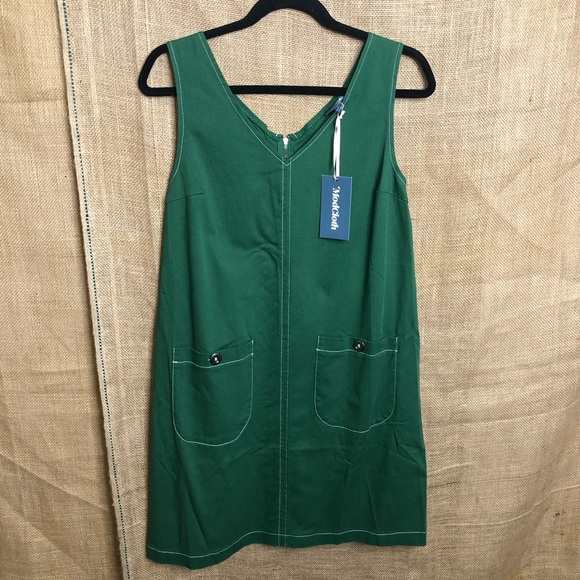 Modcloth One More Thing Jumper Green Dress Retro - Picture 5 of 8